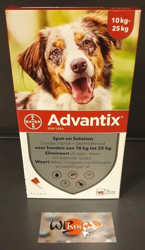 ADVANTIX 4 pipetten 2,5 ml voor honden van 10-25 kg